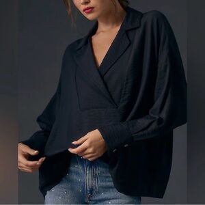 Anthropologie Black Blouse